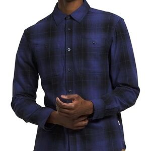 The North Face Men's Arroyo Flannel Shirt Size S/P Black/Gray Long Sleeve Casual
